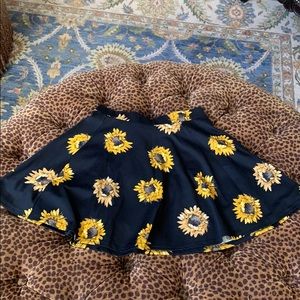 Black and Yellow Sunflower skirt.